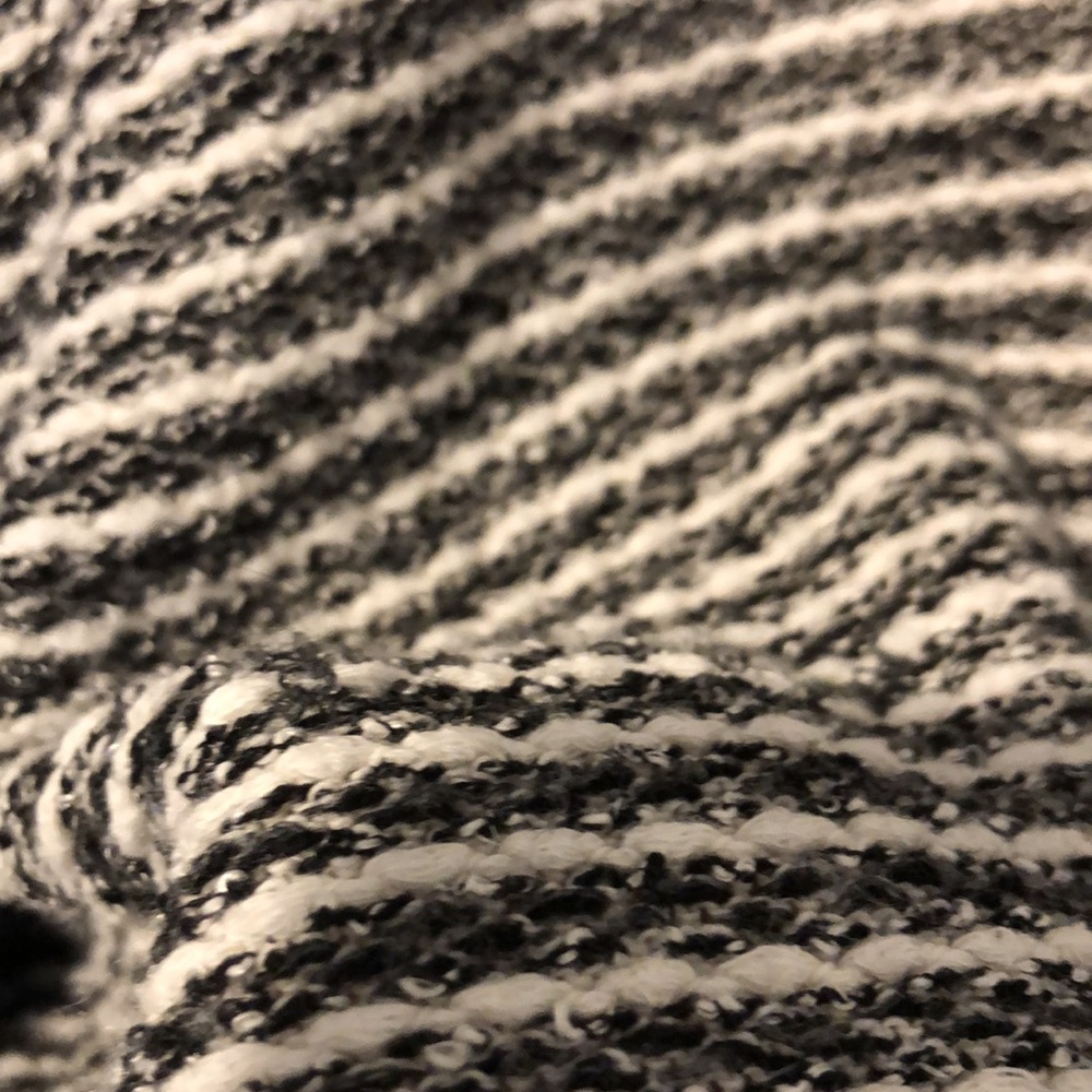 Anthropologie Deletta large Textured Striped Sweater side snaps - Picture 7 of 14